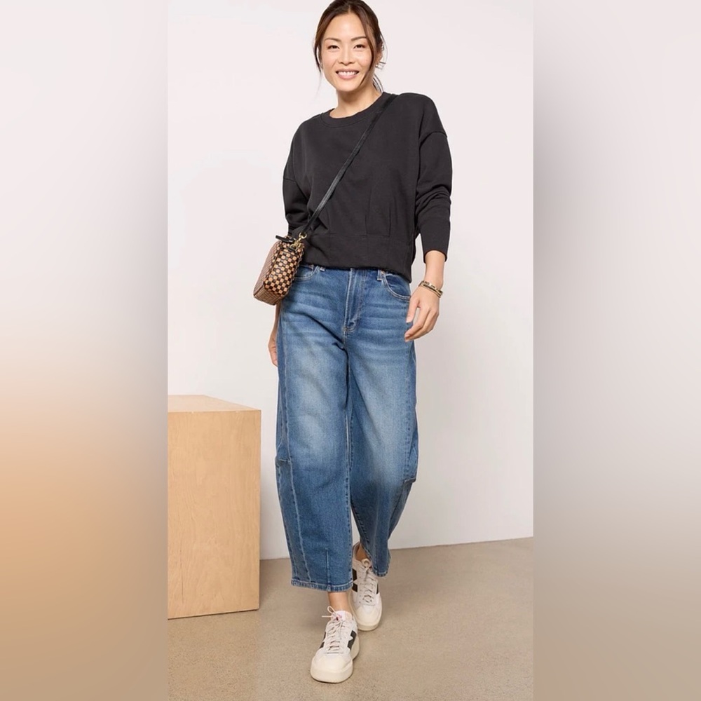 Evereve corset rib inset sweatshirt